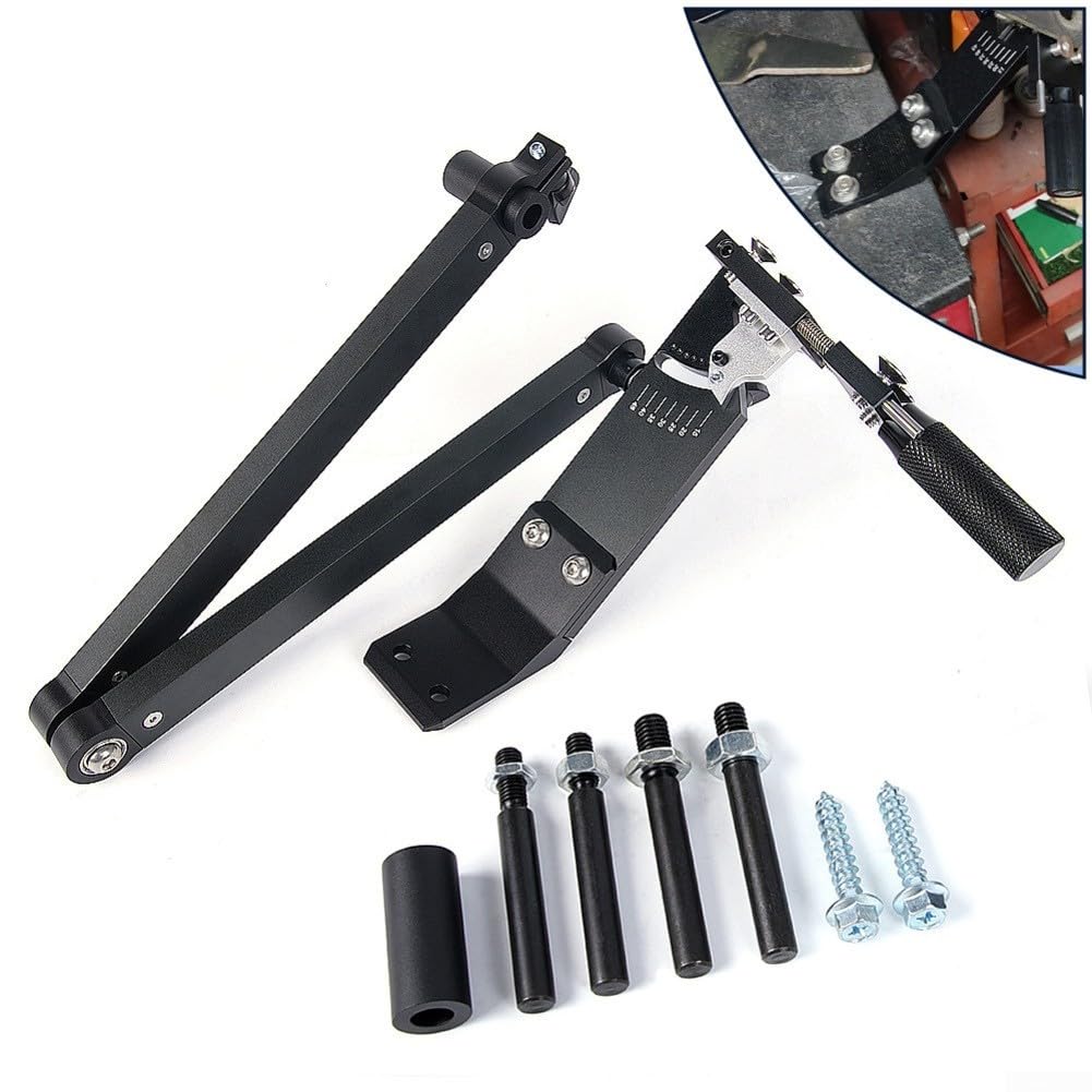 Kit de herramientas de afilado y equilibrador de cortacésped, balanceador de pared de metal con mango de 25 mm para ajuste de 15-45 grados (B)