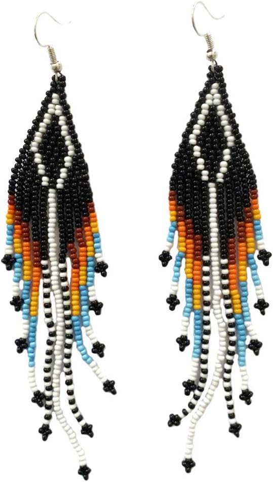 Handmade Native Style Ethnic Beaded Earrings Summary Handmade ethnic beaded earrings