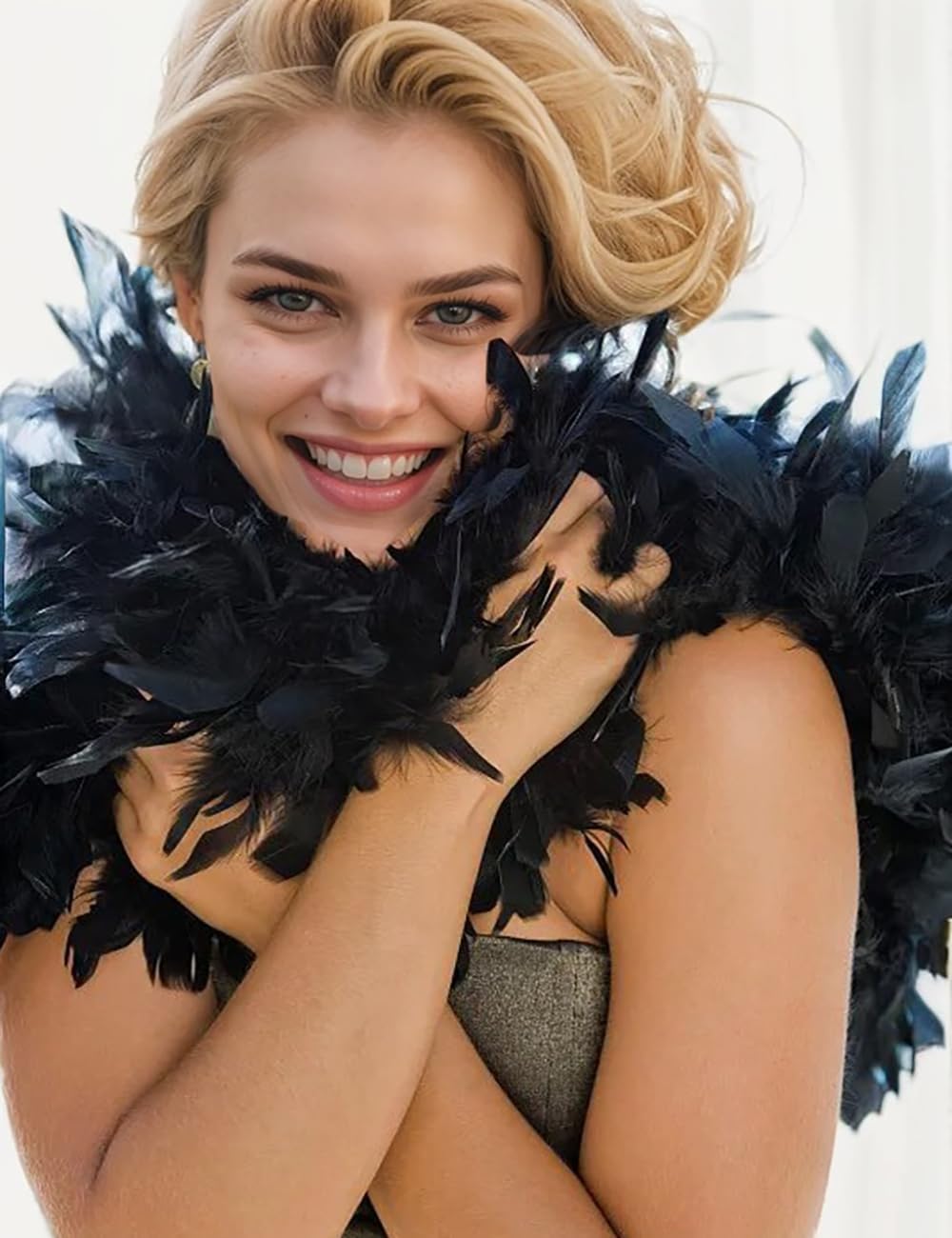 Colorful Feather Boas 45g, 6.6ft Feather Boa for Women for Dancing Wedding Party Halloween,with Heart Sunglasses - Image 3