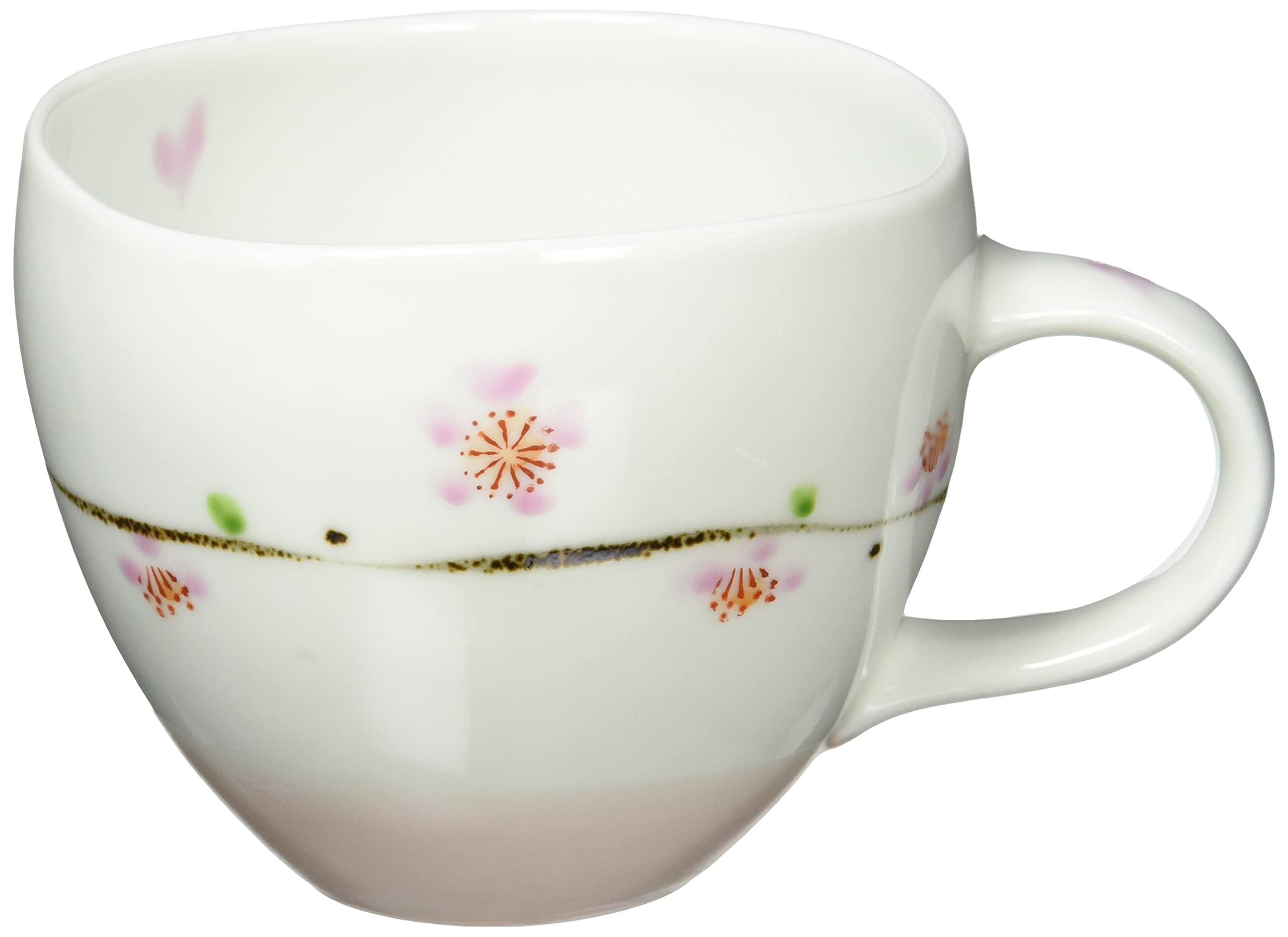Amazon.co.jp: 浜陶 有田焼 一峰窯 スープマグ 大 400ml 桜日和 ピンク