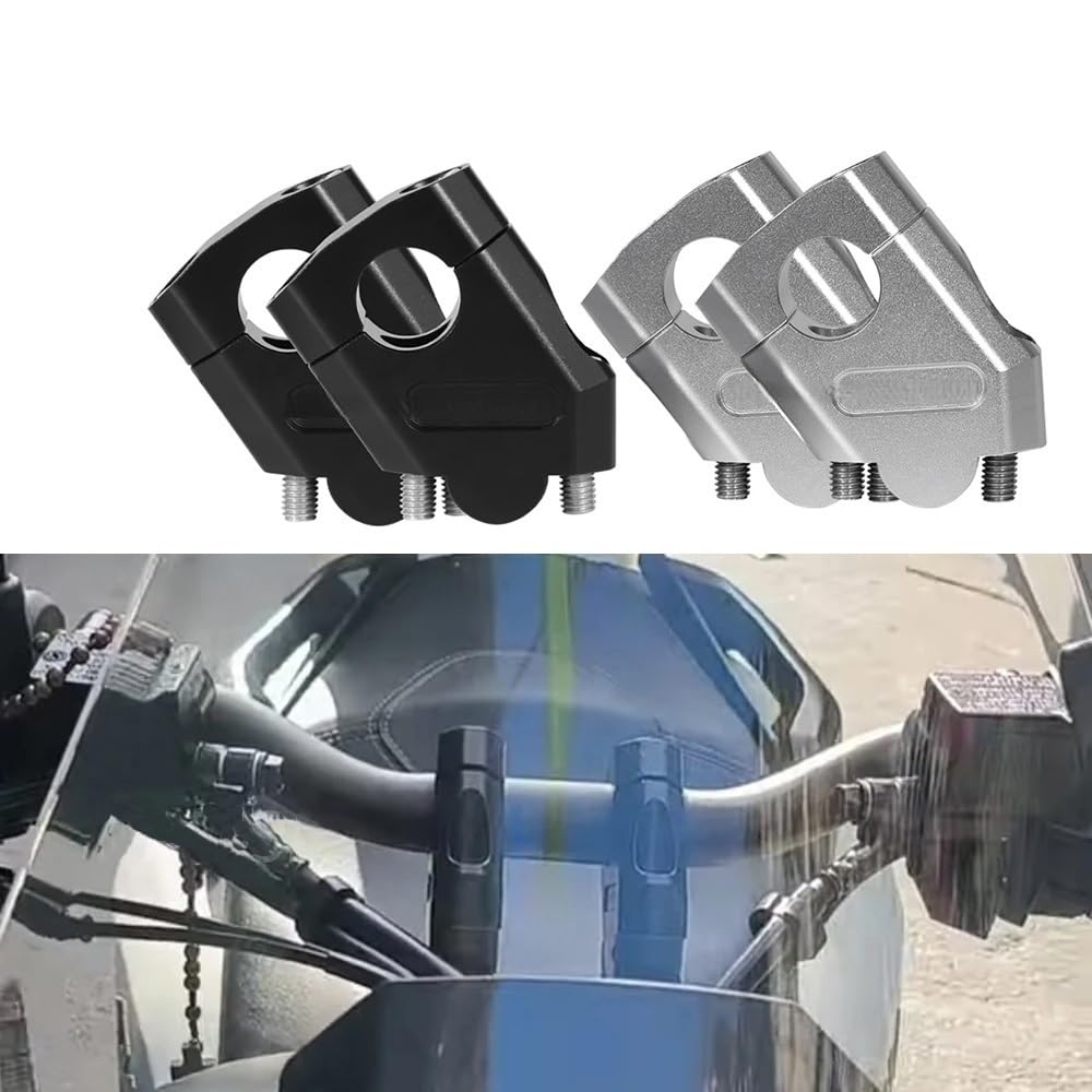 Pasuje Do Vstrom 250 SX Adapter Przedłużający Wspornik Kierownicy Uchwyt Podnośnika Booster Akcesoria Motocyklowe Riser zacisk(Black 28)