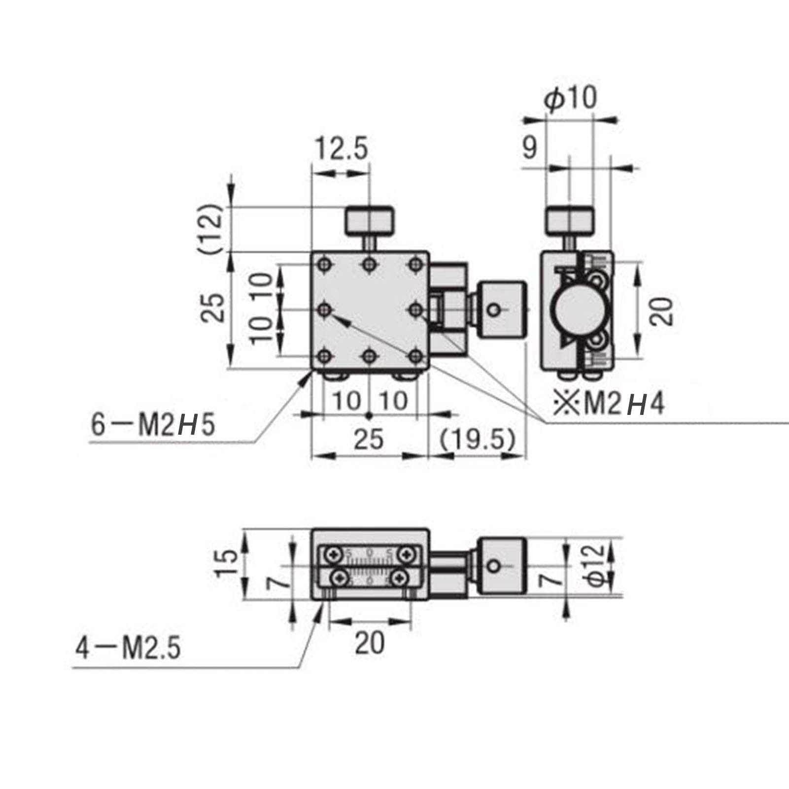 Schwalbenschwanz-Trimmplattform für manuelle Feinabstimmung aus Aluminiumlegierung