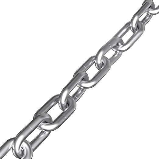 Stainless Steel Link Chain, 304 Stainless Steel Link Proof Coil Chain Heavy Duty Chains Cable Safty Towing Chain for Trailer Swing Hanging Anti-Theft (5/16in-16.4ft)