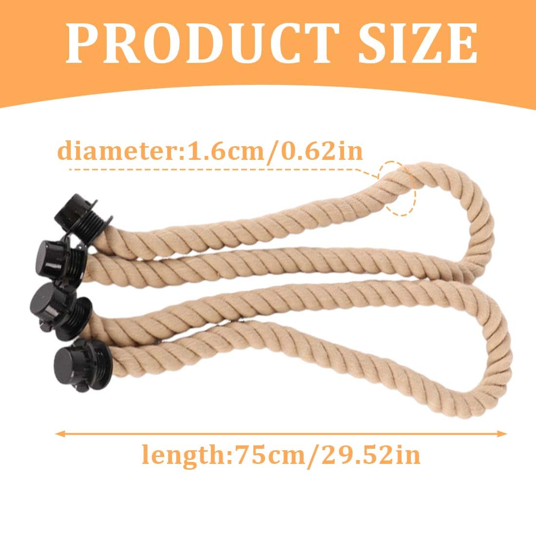 GXGM 2 asas de repuesto para bolso de playa, asa larga clásica, asa de cuerda de repuesto, asas de bolso, accesorios DIY para mujeres