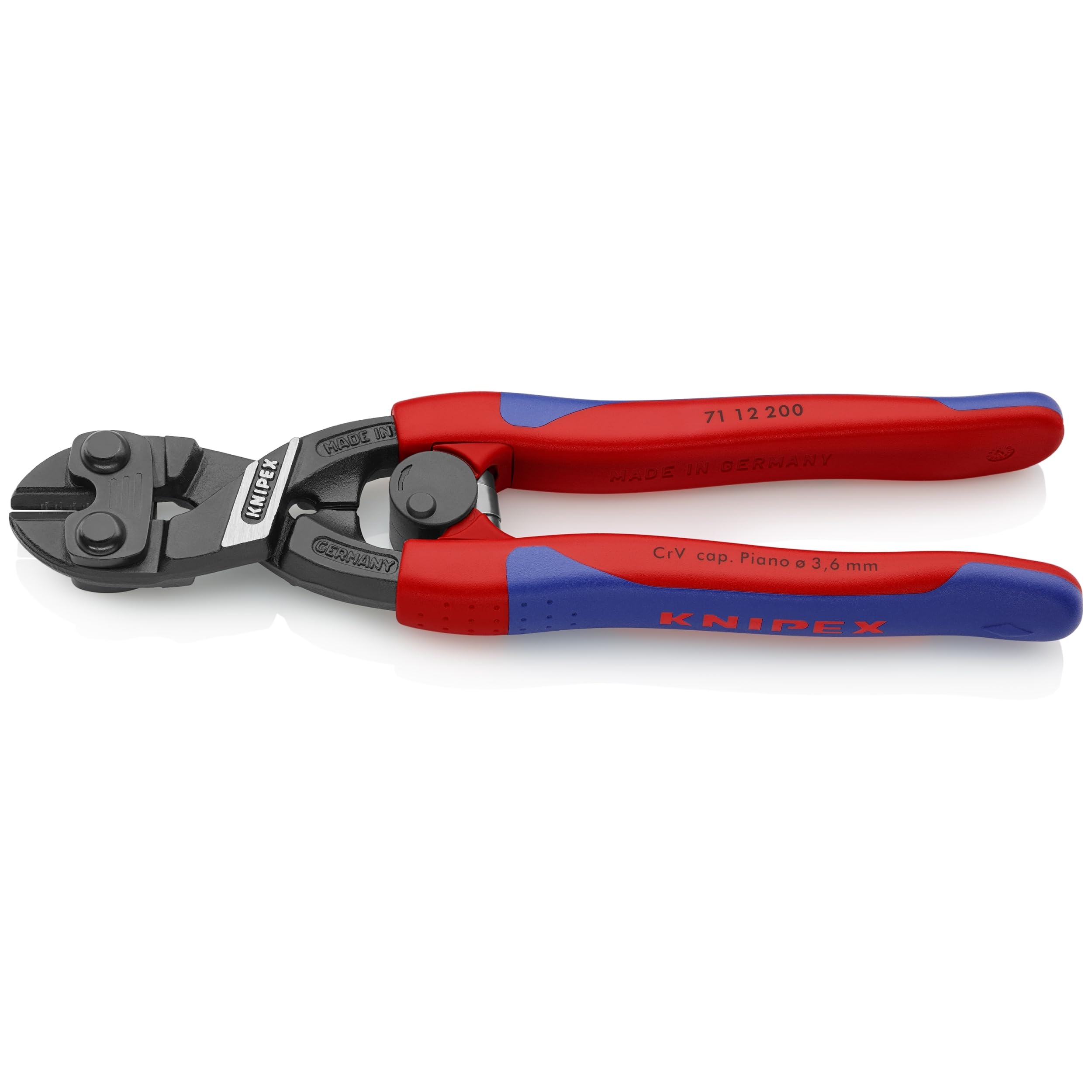 KNIPEX 71 12 200 CoBolt Compact Bolt Cutters black atramentized with slim multi-component grips 200 mm