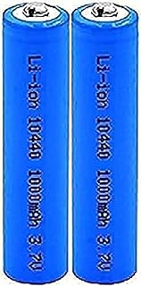 Aa Rechargeable BatteryHigh Capacity Battery3.7v Volt 1000mah 10440 Lithium Ion Lithium Li-Ion Batteries Replacement Cells for Electric Shavers,2pcs