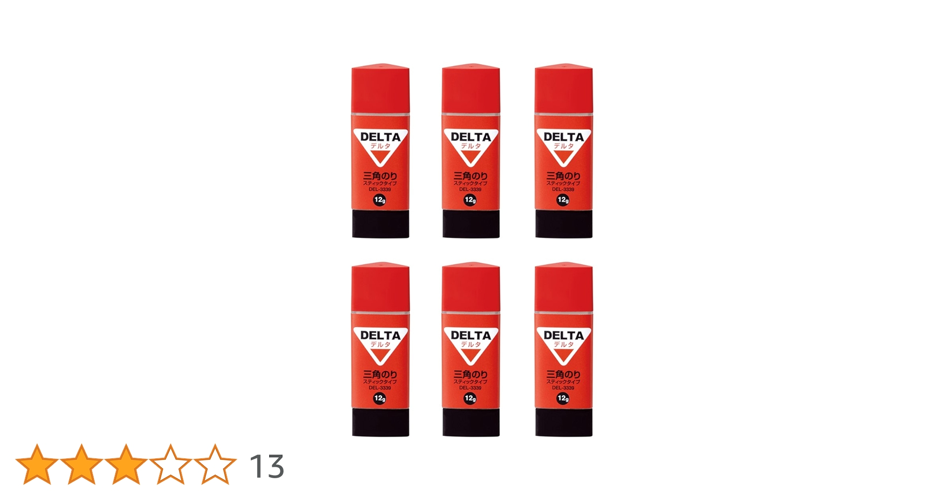 Amazon | セキセイ スティックのり デルタ 三角のり 6本 DEL