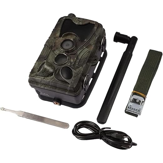 ZWWLXSD-CZ Camara de Caza Cámara de rastreo HC801 Pro 4K cámara de Caza aplicación Servicio en la Nube Gafas de visión Nocturna inalámbricas celulares de 30MP vídeo HD, Fotos HD