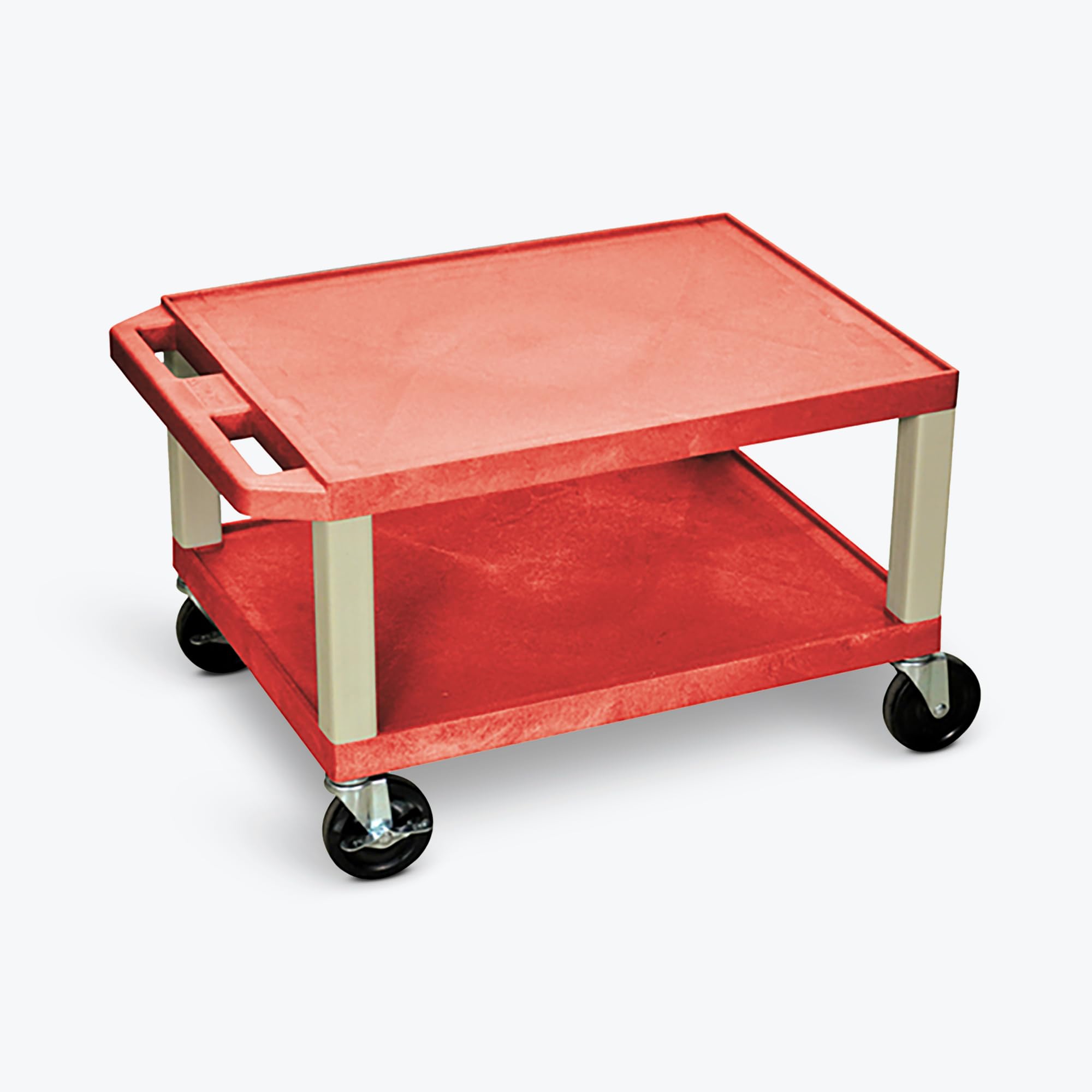 Classroom Basics WT16R 16"H AV Cart - Two Shelves - Putty Legs