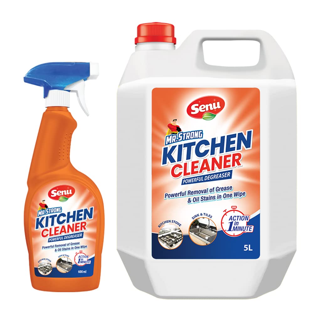 Buy SenuMr. Strong Kitchen Cleaner QTY 5000ml+ 600ml Kitchen Heavy Oil Degreaser, Chimney