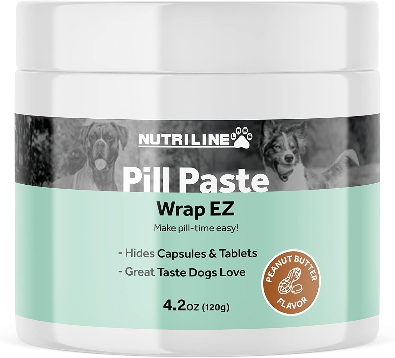 Nutriline Labs Peanut Butter Pill Paste for Dogs Dog Pill Treats Enriched with