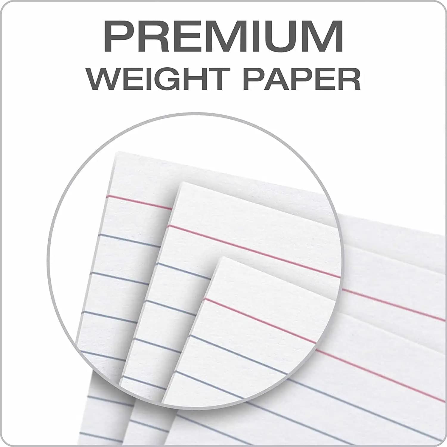 True-Ally Big Size White Unruled Index Cards - 4x6 inch, 150 Sheets, 200 GSM with Free Binder Rings 1