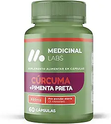 CURCUMA + PIMENTA PRETA 520MG 60 CAPSULAS - MEDICINAL LABS