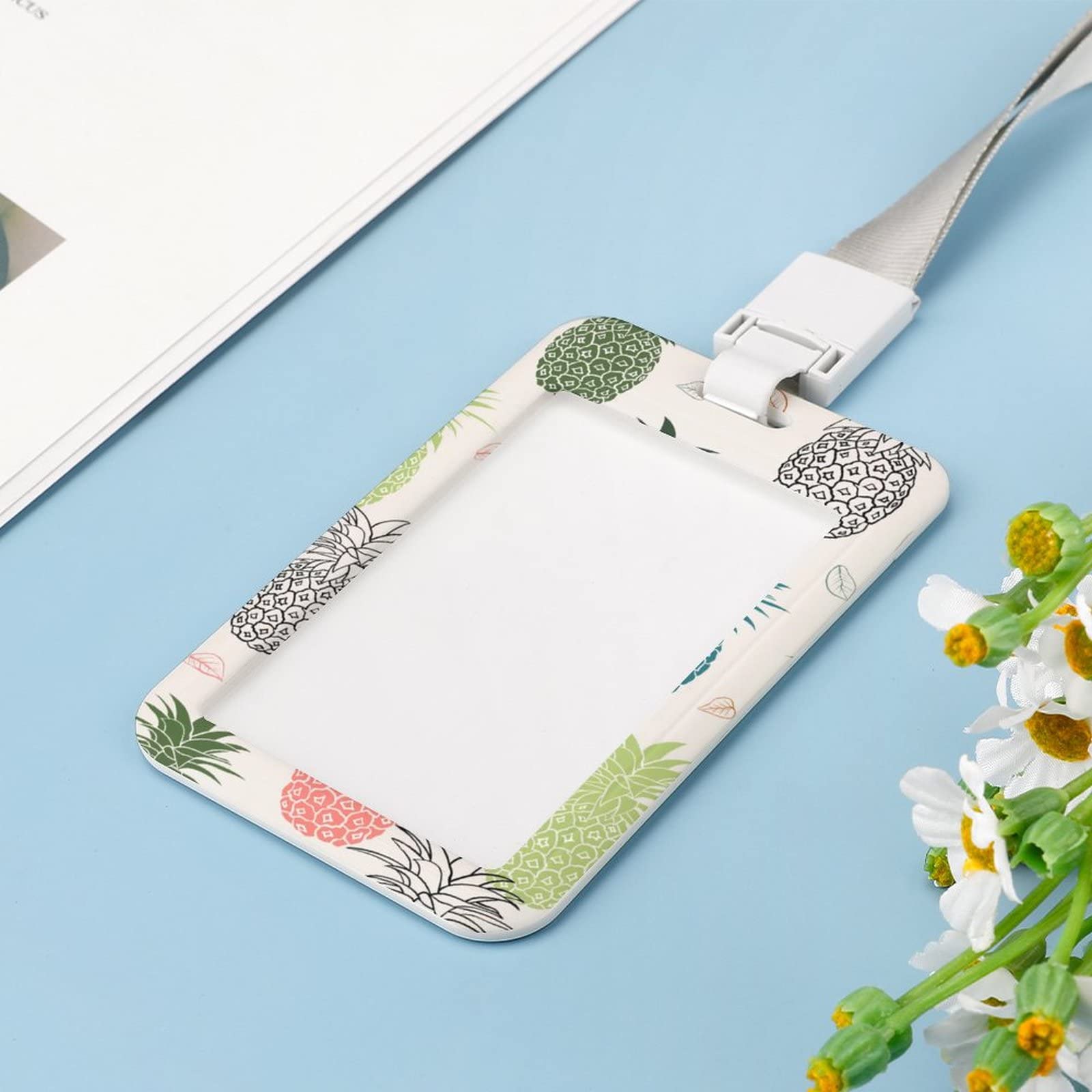 パイナップルのネームカードホールダー Amazon.co.jp: IDカードホルダー トロピカル パイナップル 多彩