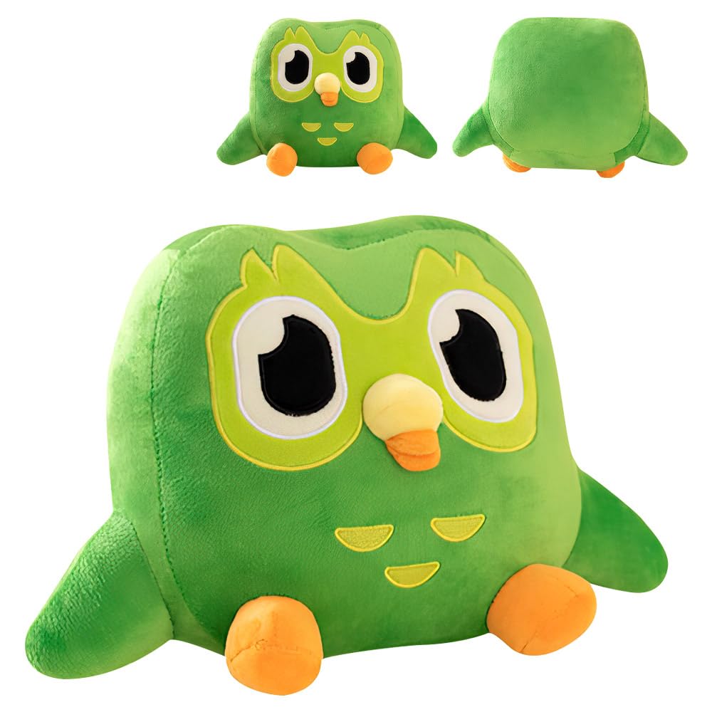 Dhqkqg Búho Verde De Peluche de Juguete, 20 * 30CM, Muñecas de Búhos Verdes, Linda Almohada de Búhos de Peluche, Green Owl Plush, Cartoon Green Owl Plush Toy, Regalos de Cumpleaños para Niños