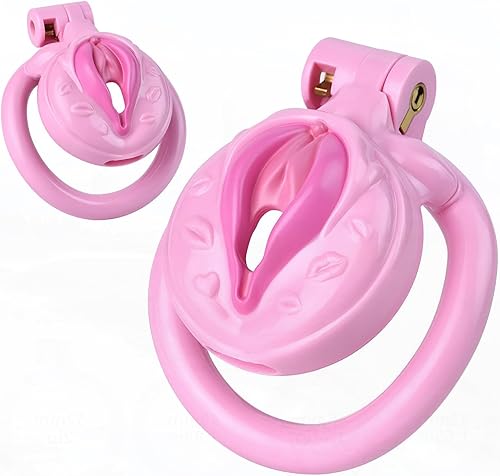 Dispositivo de castidad masculina, jaula de castidad pequeña, mini jaula de resina, juguetes sexuales para hombres con 4 anillos de diferentes