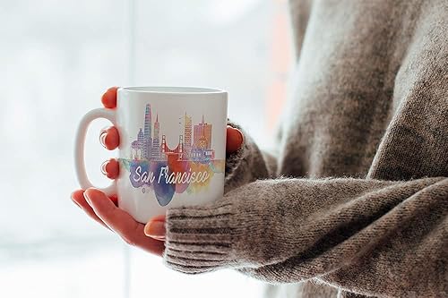 Miniatura 5 de Regalos y recuerdos de San Francisco California, tazas de café, regalos de graduación de San Francisco para él, vasos únicos, taza de cerámica de 11