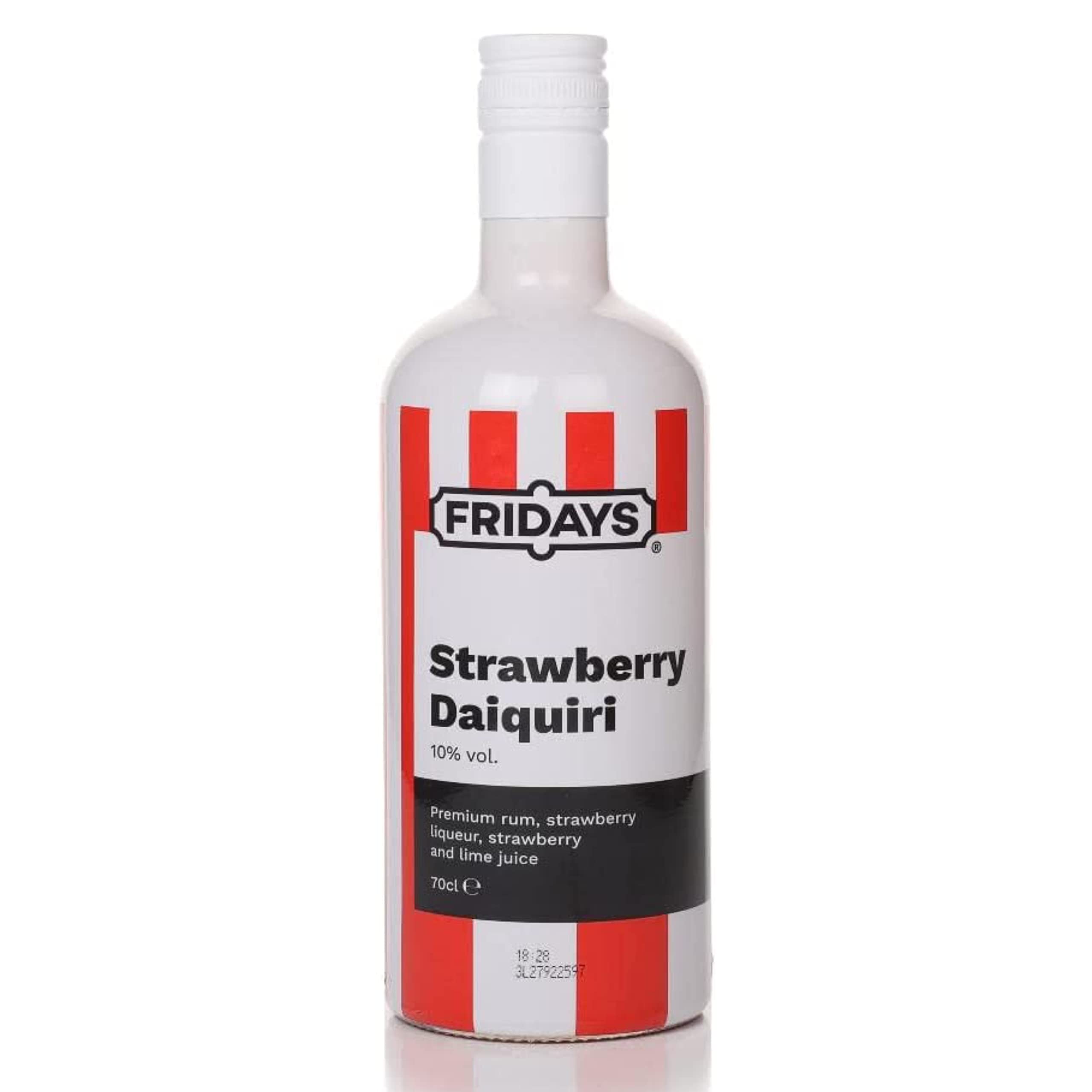 Fridays Strawberry Daiquiri Pre-Mixed Cocktail - Ready To Drink Cocktail With Strawberry Liqueur & Lime Juice - 70cl 10% ABV - Perfect Party Drink For All Occasions