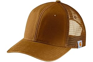 Carhartt Brown Canvas Mesh Back Hat - Reliable Protection for Every Outdoor Adventure