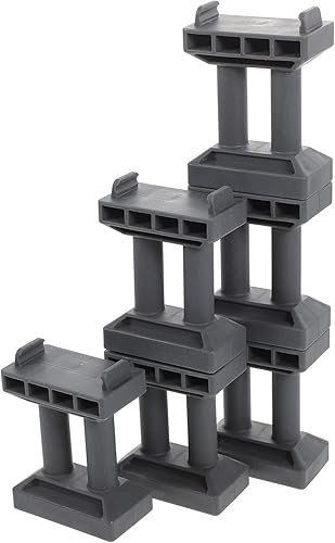 Muelle de puente de tren de simulación, 6 piezas, accesorios de madera para vías de tren, puente de tren, accesorios ferroviarios, elevadores de