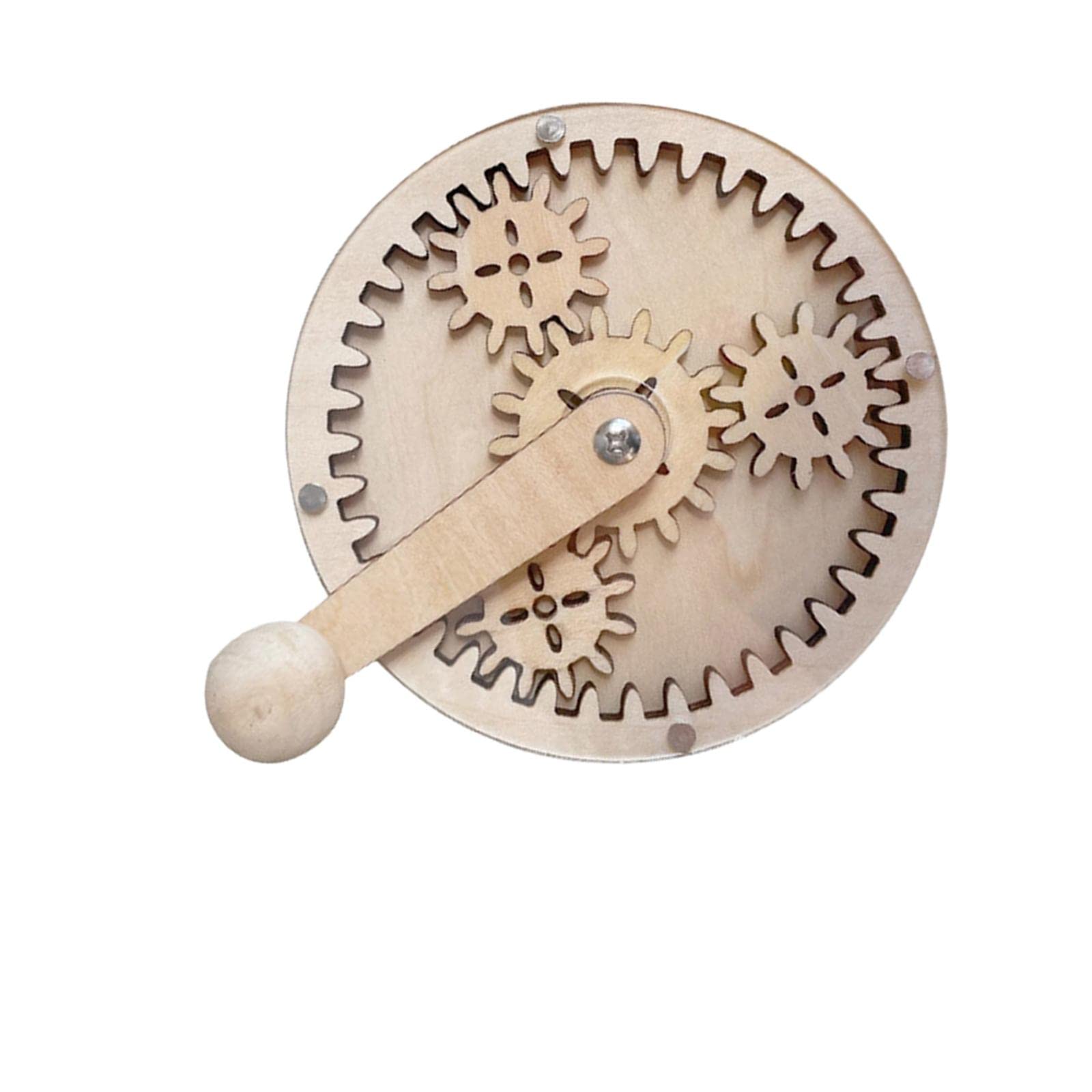 Sharplace Wooden Sensory Busy Boards Accessories, Hand Crank Gear Child Busy Board DIY Parts Developmental Toy - Image 4