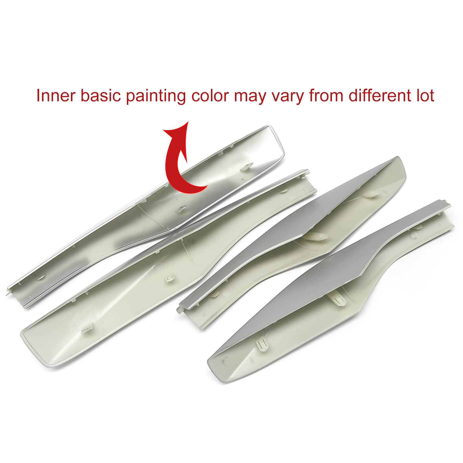 4-Piece Roof Rail End Cover Set For Lexus RX/RX350 2010-2015 - Silver Replacement Caps