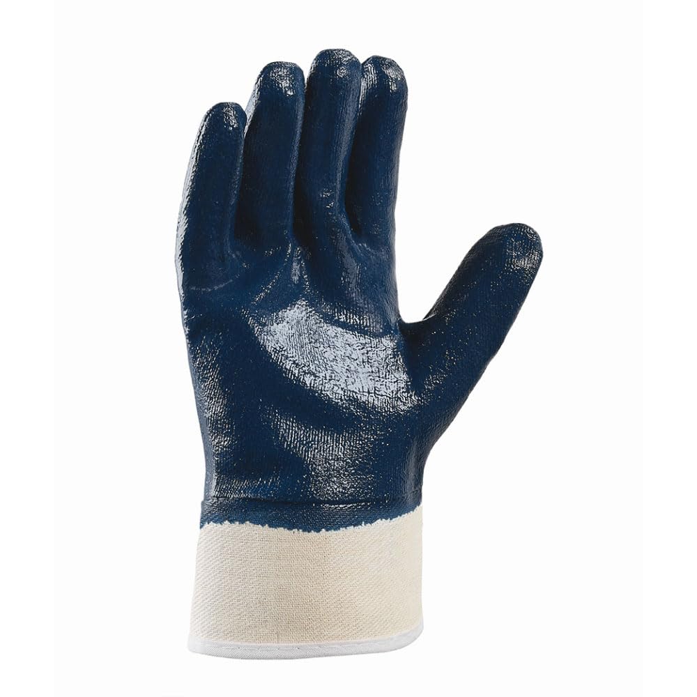 texxor 288 Stück Nitril-Handschuhe 2339, Stulpe, natur-dunkelblau, 8/M, Karton, Nitrilhandschuhe, Arbeitshandschuhe, Strickgewebehandschuhe