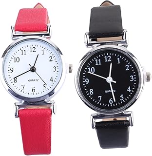 2 Peças Relógio Vermelho Menino Relógio Meninas Relógios Femininos Relógios Meninos Relógios Com Tiras Intercambiáveis Relógio De Quartzo Relógio De Quartzo Menino Relógio De