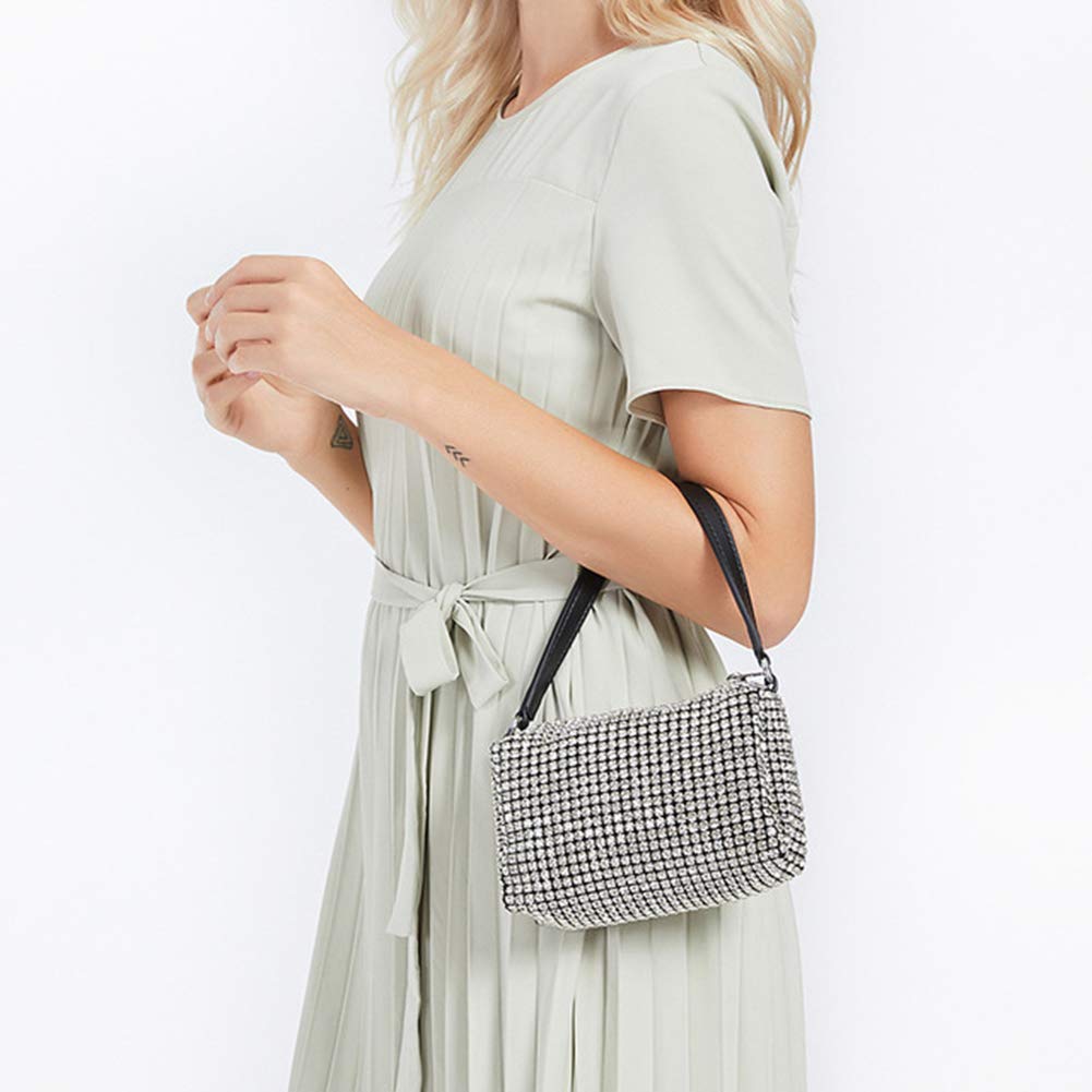 Bling Bling Crystals Evening Clutch Bag for Women Girls Sparkling Crossbody Bag Wedding Prom Party Club Purses Handbags