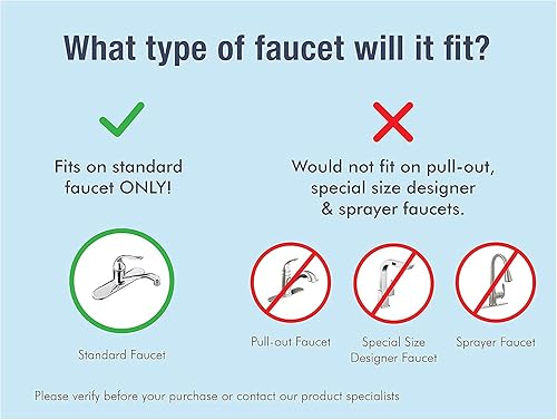 PureSec Válvula desviadora de grifo de fregadero de cocina (tipo palanca) con collar giratorio roscado interior M22 (22mm) y salida de una sola vía
