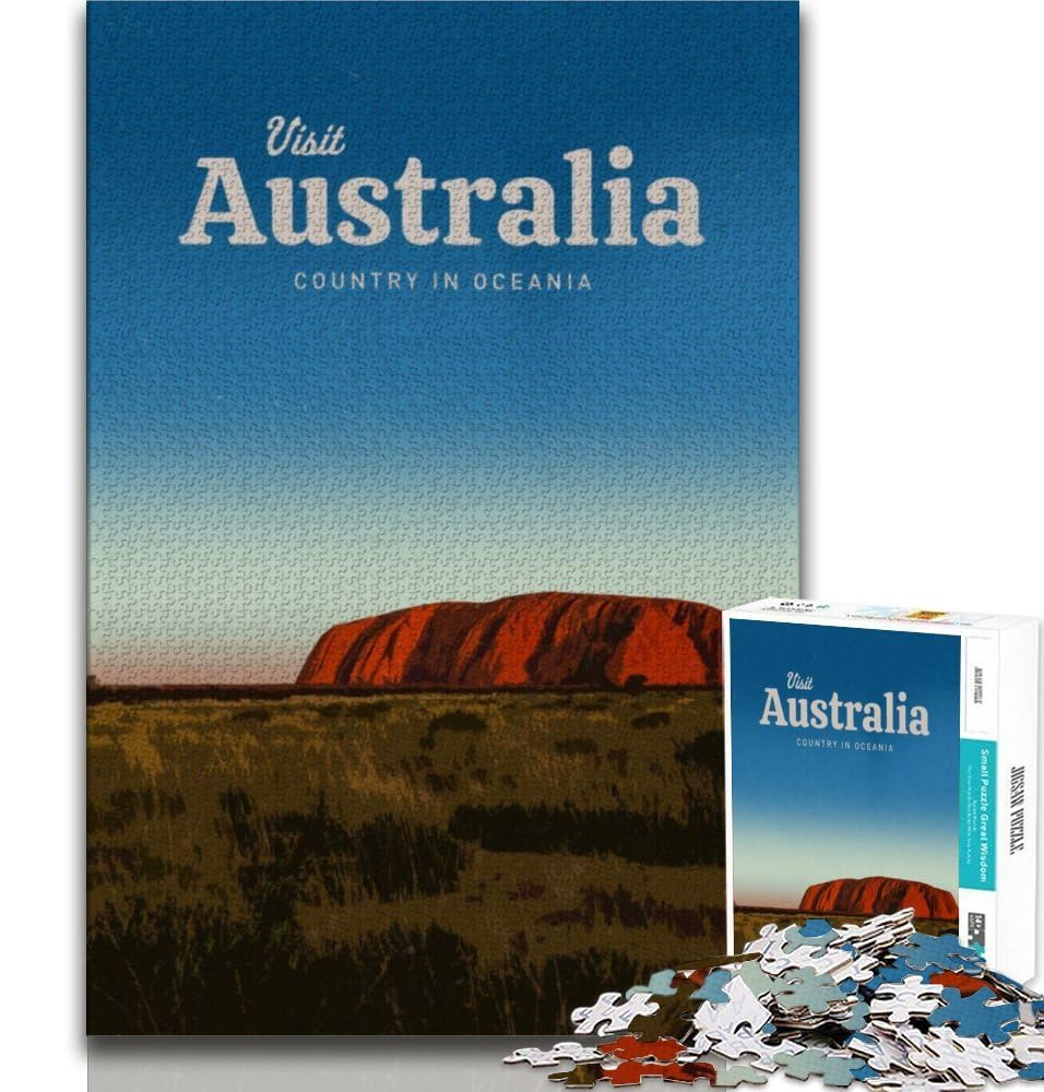 Visit Australia 1000 Piece Jigsaw Puzzles for Adults Gifts,Challenging Game And Family Play for Is Ideal As A Gift for The Whole Family 38x26cm