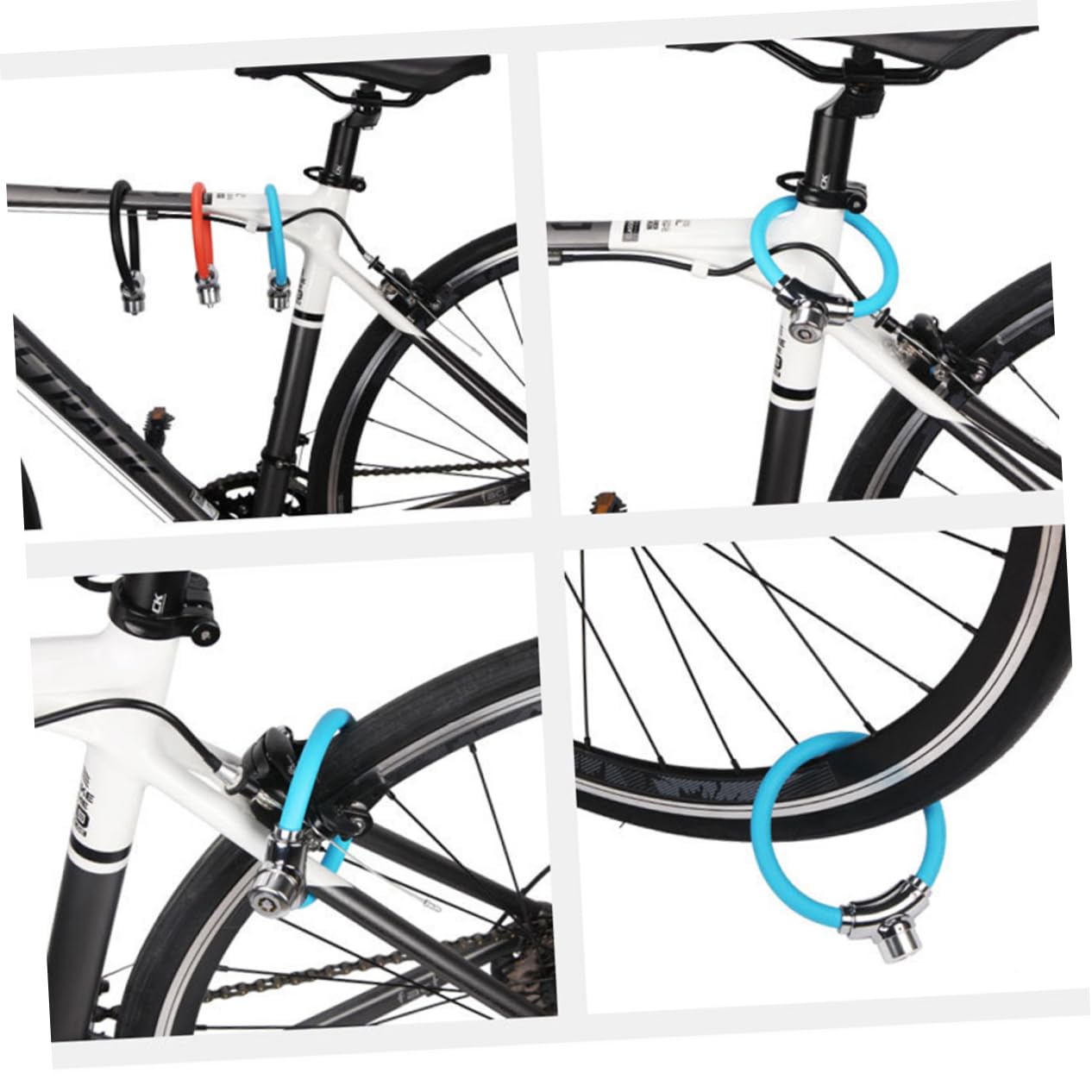 TOYANDONA Cerrojo De Cable Para Bicicleta Candado De Anillo Antirrobo Accesorios Para Ciclismo Color Azul