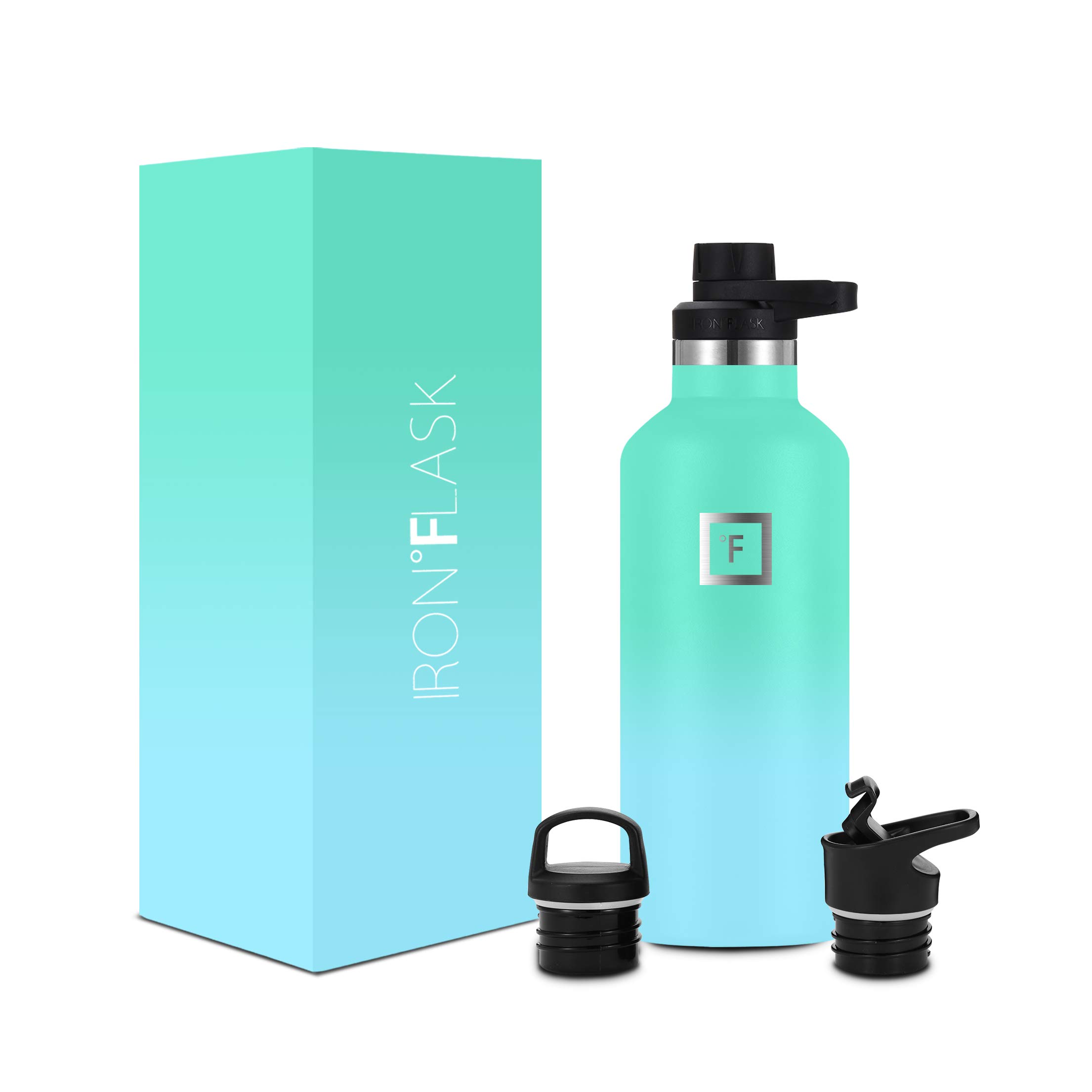 Buy IRON °FLASK Narrow Mouth Sports Water Bottle 32Oz, 3 Lids (Spout