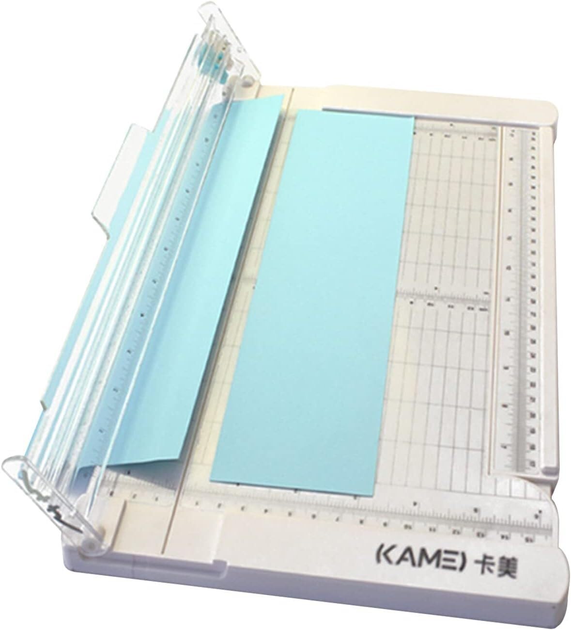 couteau de papier, Massicot de bureau avec tête sécurité et règle latérale for travaux manuels, photos, cartes vœux, scrapbooking, petite taille(Small)