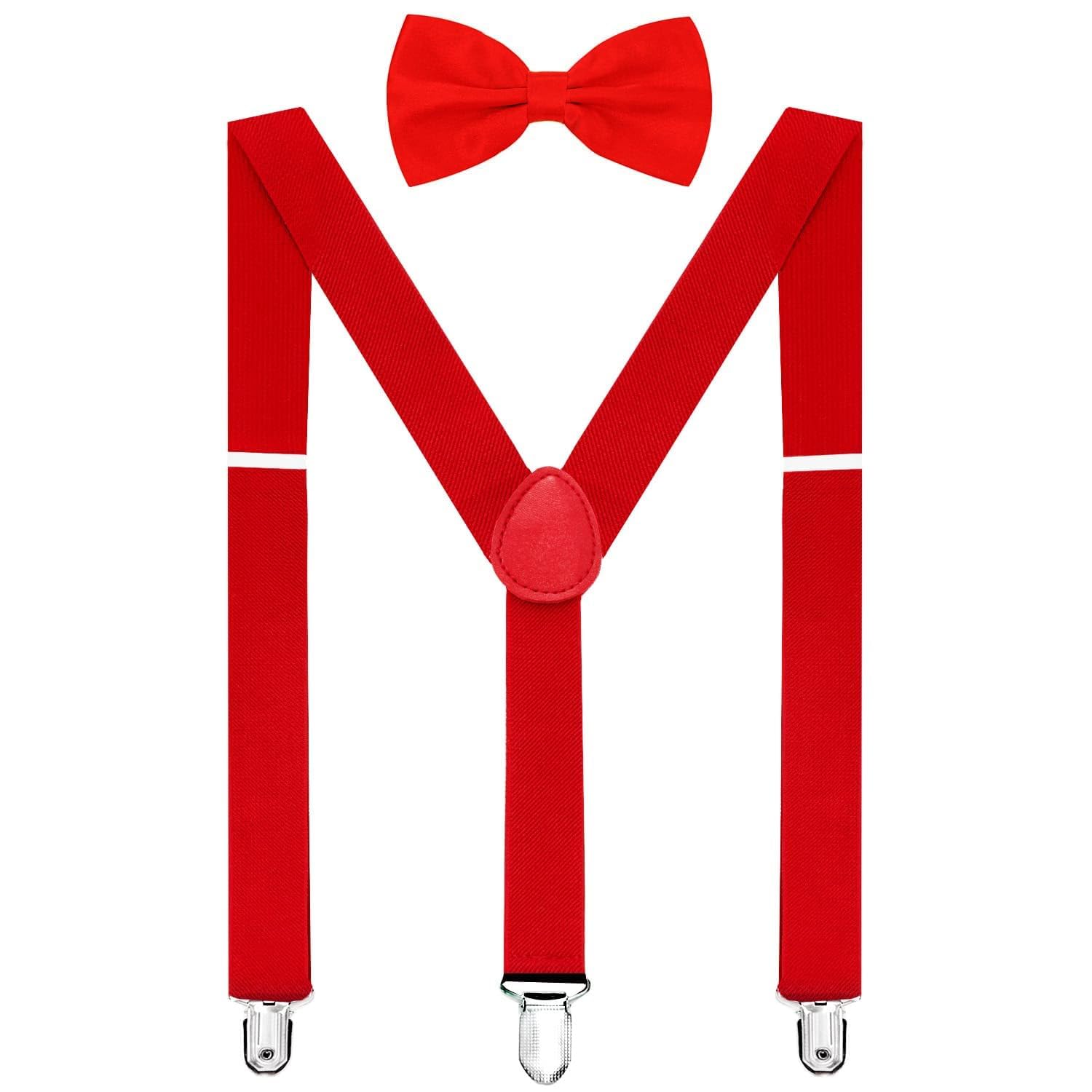 habibee Men's Suspender and Bow Tie Set, Adjustable Y-Back