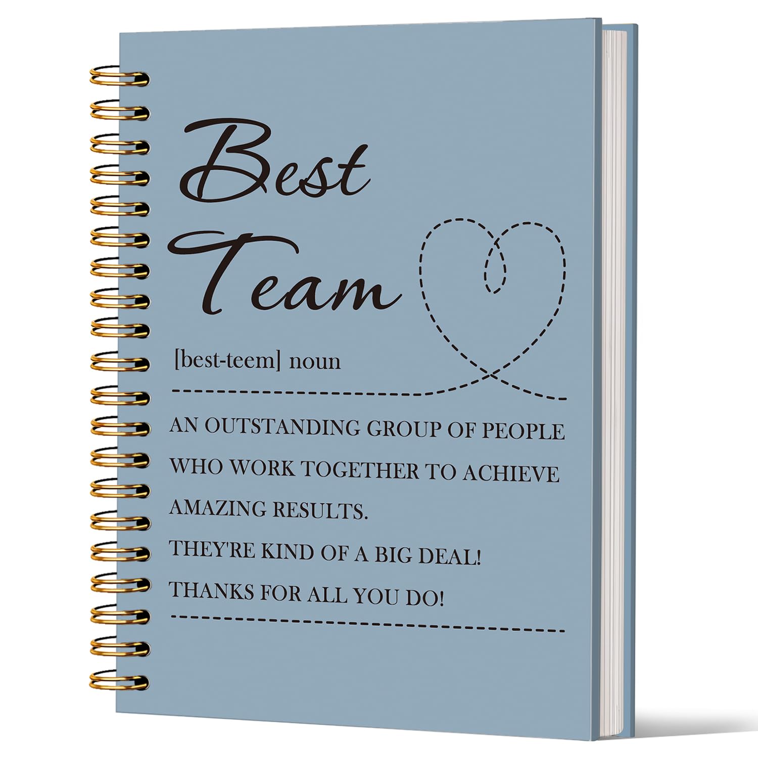 Lacama Notebook Gifts for Team Teammate Work Bestie Coworker, Blue Meeting Notebook for Work, 60 Pages, 5.5"x8.3" Hardcover Notebook Office Supplies for Desk, Best Team Spiral Notebook Journal