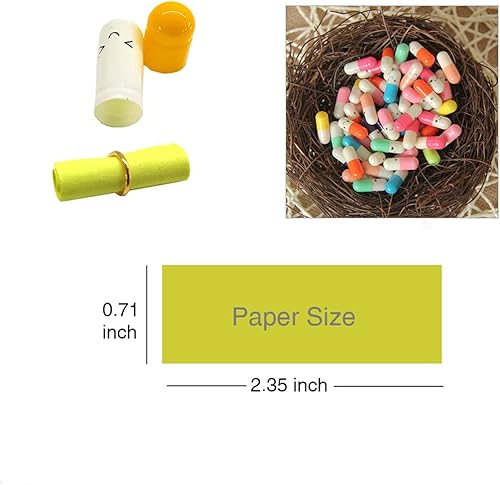 Miniatura 3 de 365 Mensaje en una botella Cápsula Letra Linda Cara Sonriente Amor Amistad Pastilla de Medio Color