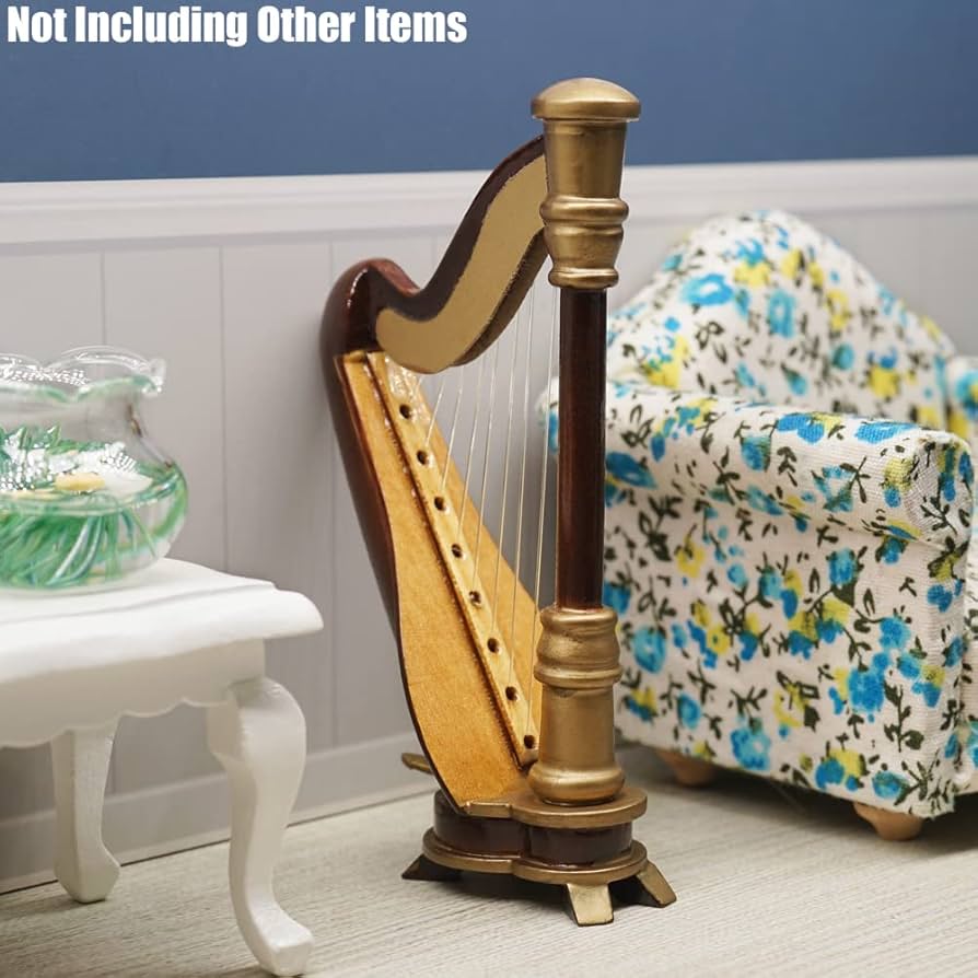 Amazon | 1/12 ミニチュア 楽器 ハープ 木製竪琴 ハードケース付き Amazon | 1/12 ミニチュア 楽器 ハープ 木製竪琴 ハードケース付き