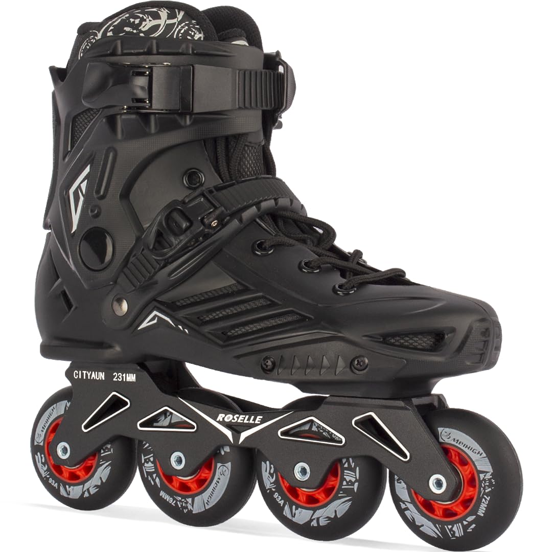 OVERS Professional Inline Skates Shoes for Adults, Single Row Roller Blades Speed Skating Shoes, Performance Skates Urban Style Skates Shoes