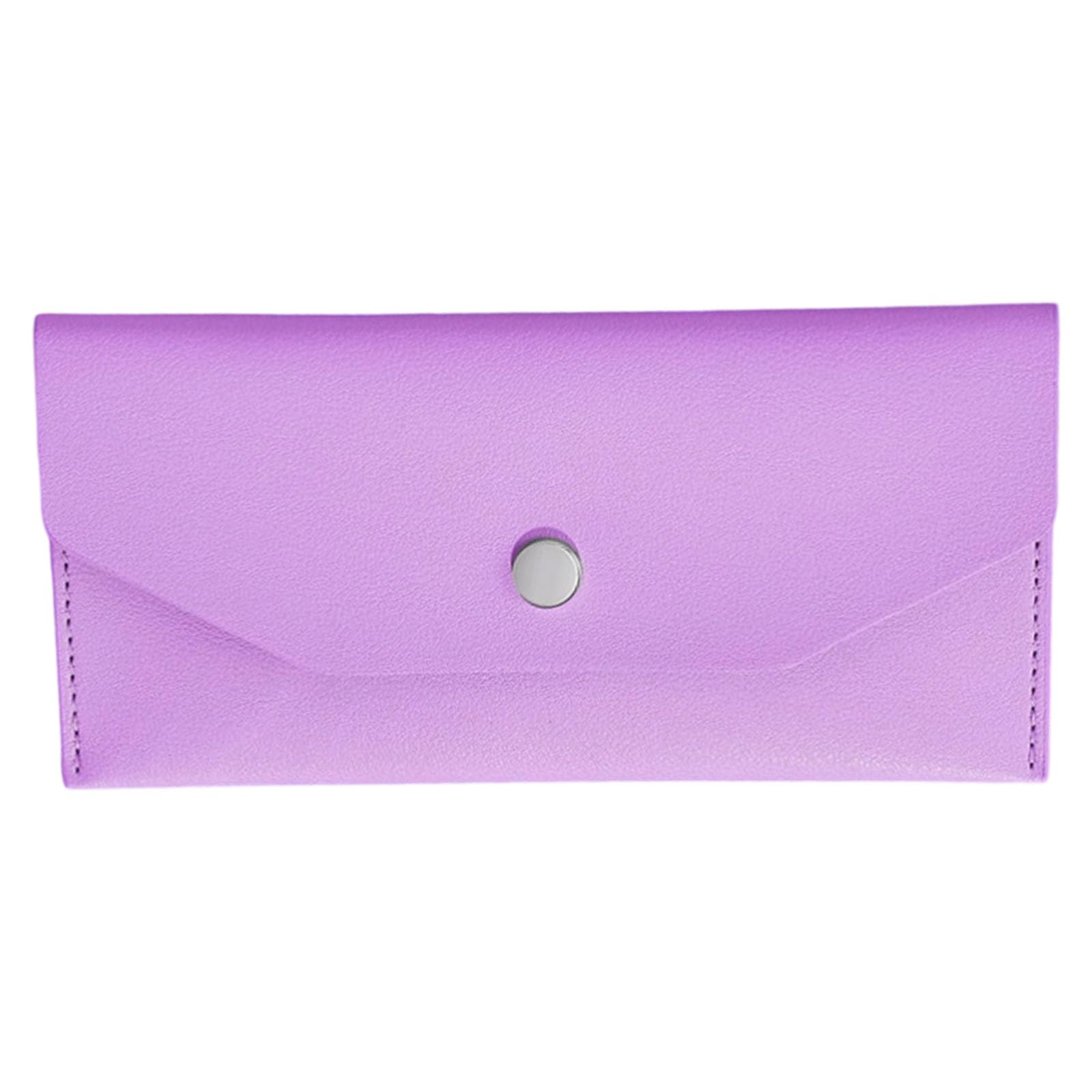 Organizer per biglietti da visita in pelle viola 17x9 cm Busta per contanti