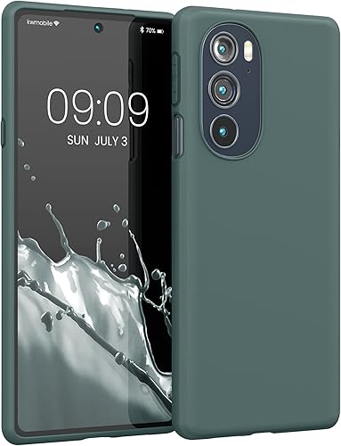 Miniatura 1 de kwmobile Funda compatible con Motorola Edge 30 ProEdge Plus 2022  Edge X30 - Funda protectora de silicona TPU suave y delgada, color azul y verde