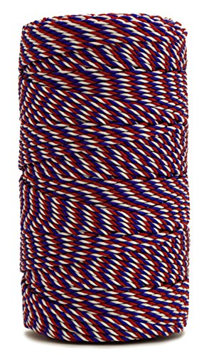 Rosary Twine, Twisted Nylon. Size #36, Red White Blue, 1 lb 1-Pack