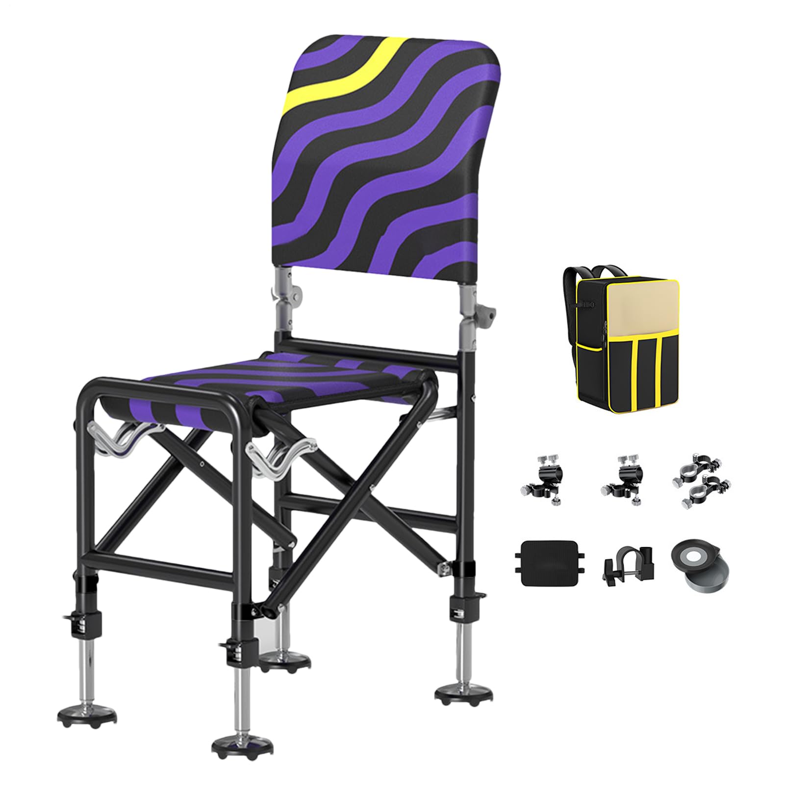 Silla de pesca portátil con altura ajustable
