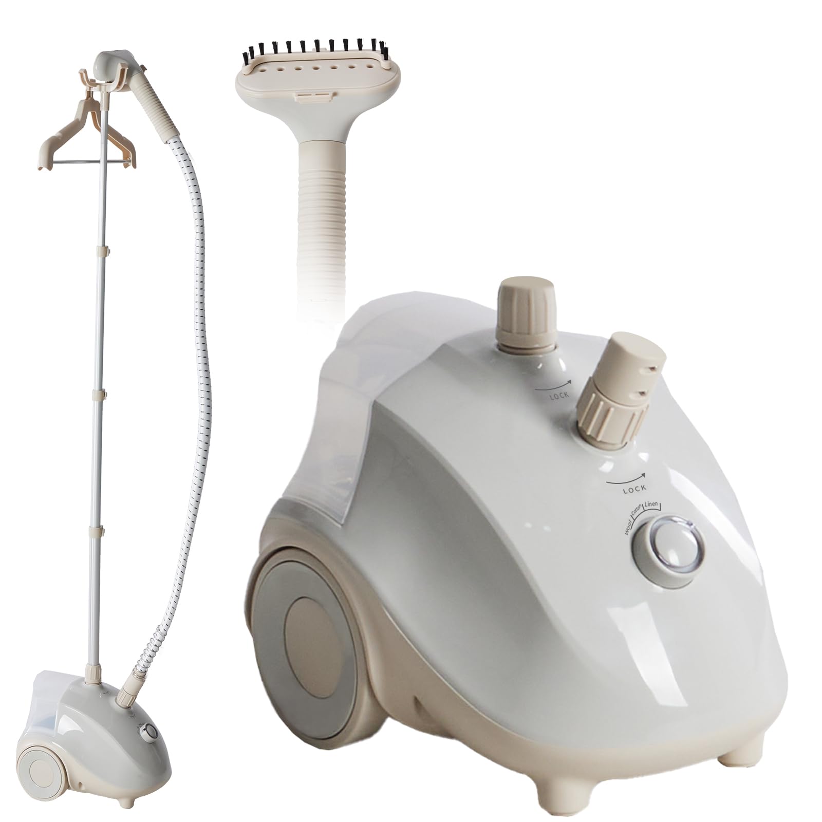 Sweetcrispy Garment Steamer for Clothes Standing, 1500W Powerful Clothes Steamer Standing with Wheels, 1.7L Water Tank for 55 Min Continuous Steaming, Professional Wrinkle Remover Heats in 45 Seconds