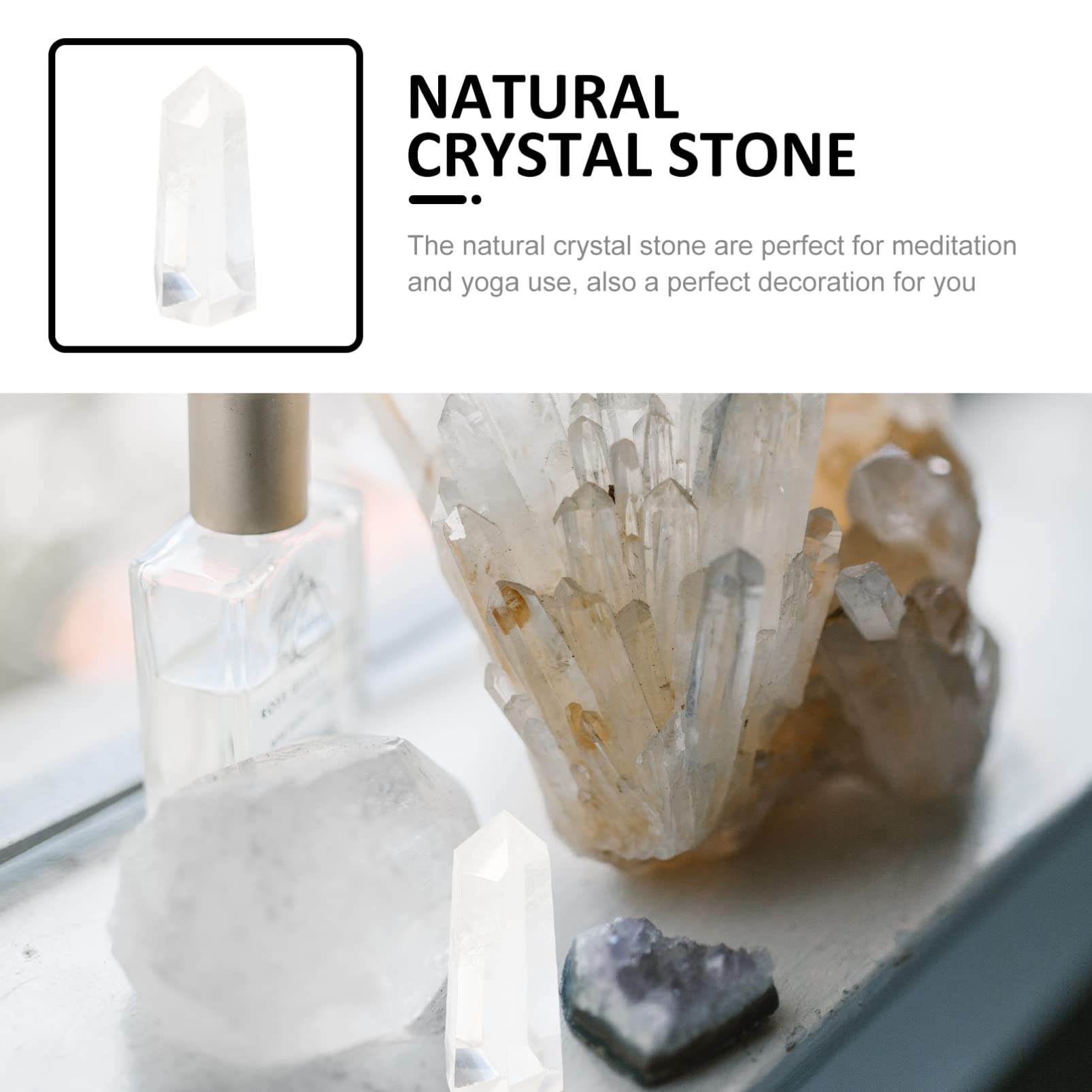 MAGICLULU 5 Stück Natürlicher Weißer Kristall Sechs Edelsteine Chakra-stein Kies Leuchtende Steine Panzer Kristalle Schüssel Haustier Halter Pflanzen Stern Leuchtende Felsen