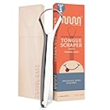 MasterMedi Tongue Scraper for Adults, 100% Stainless Steel Tongue Scrubber for Bad Breath, Easy to Use, Tongue Cleaner for Oral Care & Hygiene (SPTC-1|with Case)