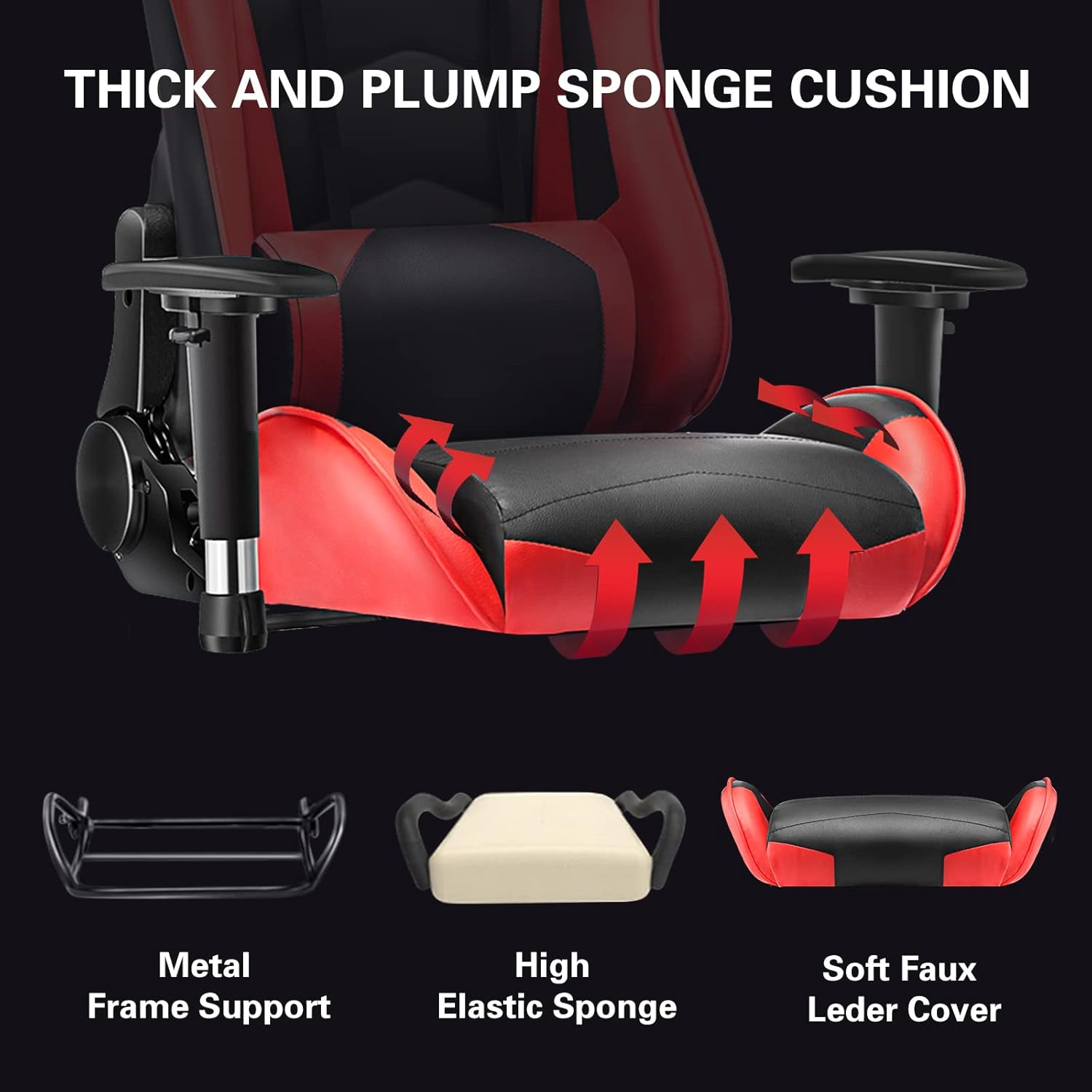 JL Comfurni Gaming Chair Computer Chairs Ergonomic Swivel Office PC