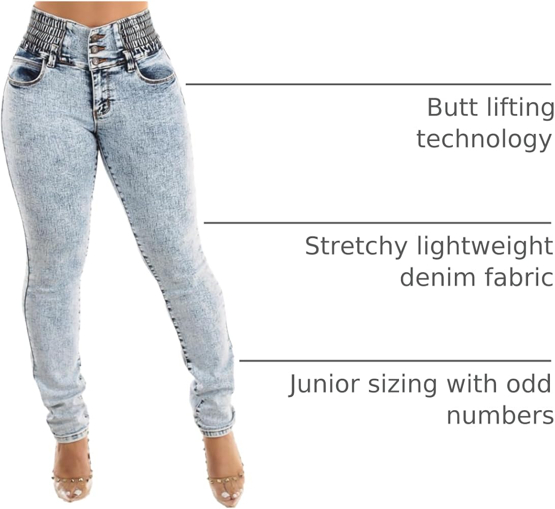Moda Xpress Womens Juniors Spandex Waist Butt Lift Acid Wash Moda Xpress Womens Juniors Spandex Waist Butt Lift Acid Wash