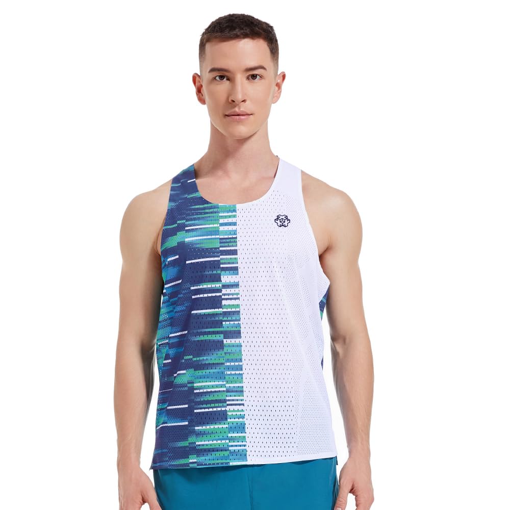Seamless Marathon Tank Top Lightweight Running Singlet Shirt Dry Fit Workout Sleeveless T-Shirt