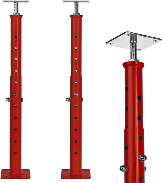House Floor Jack, 17"-35" Adjustable Support Beam Basement Jack Post Pole for Leveling, Heavy Duty House Jacks Screw Pole Jack for Leveling Permanent, Maximum Height Capacity 6600 LBS